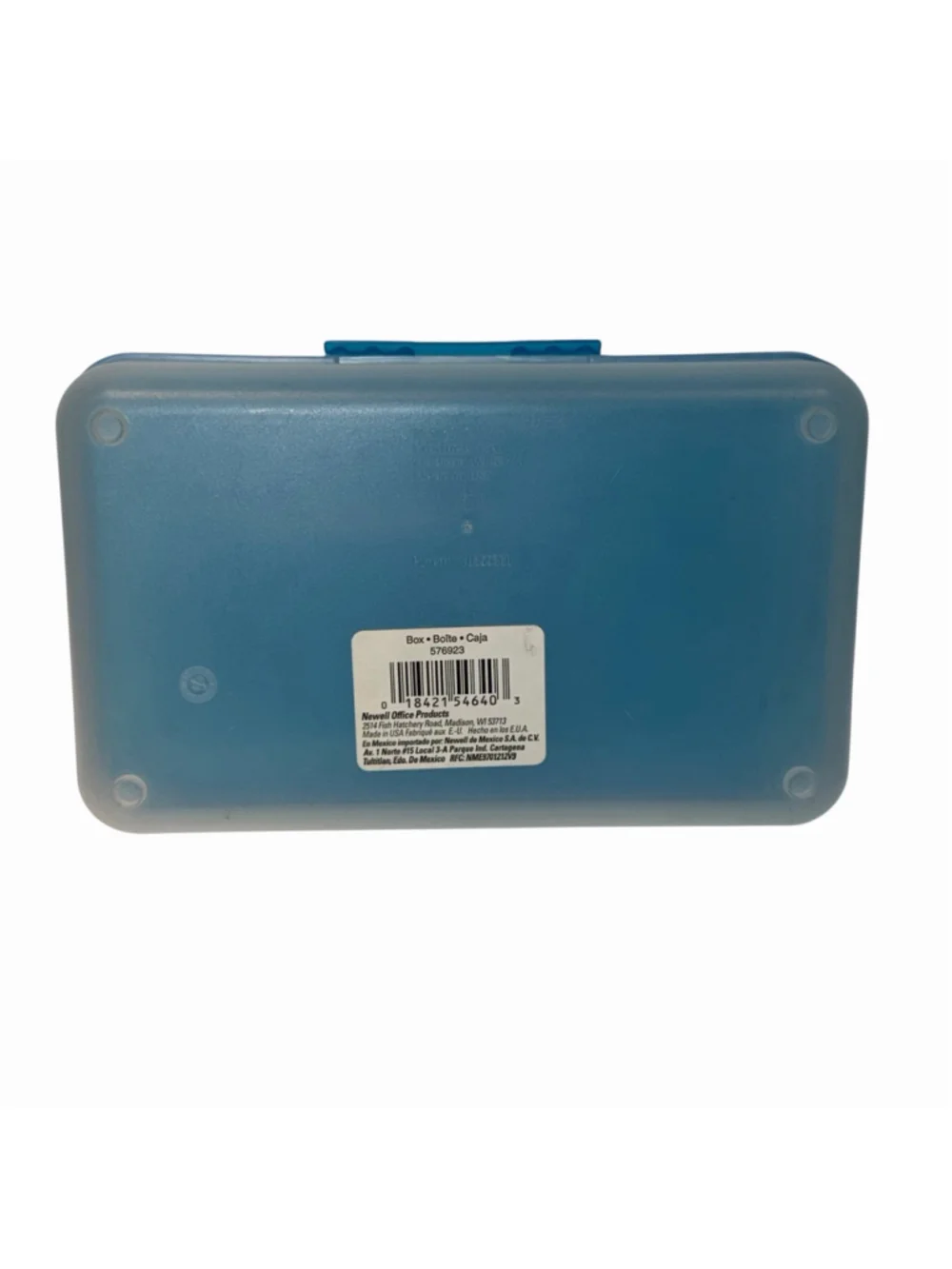 Spacemaker Vintage 90s Pencil Box Case Teal and Clear Made in the USA Nostalgic
